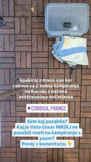 Veliko stvari za spakirat 🫣 V videoposnetek sem pozabila dodati vrečke za iztrebke, posode, prehranske dodatke in prvo pomoč!Kaj vzameš še ti?Tukaj je seznam:Ovratnici z obeskoma z imenom
Rezervne ovratnice
Oprsnici
Dodatni oprsnici
Veliko različnih povodcev (kratki, dolgi, elastični, flexi …)
Rezervni povodci
Sušilna plaščka Dry up
Rešilna jopiča
Brisače
Zaščitni čevlji
Hrana
Posode za vodo (navadne in potovalne)
Torbica za priboljške
Nagobčnika za trajekt
Priboljški
Kamping vrvi za privez
Ležišče in dry bed
Igrače
Še več igrač
Dodatne igrače
Igrače za Bassa
Igrače za vodo
Varnostne lučke
Nekaj krtač in škarjice za kremplje